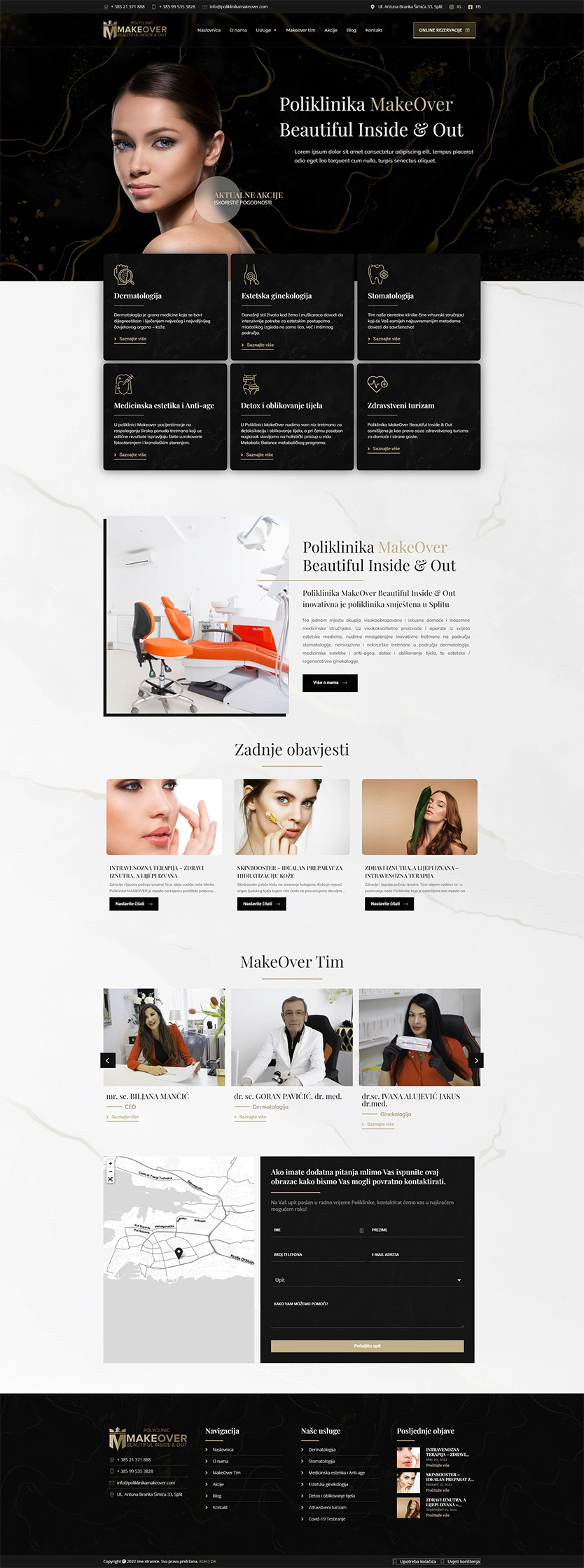 Prikaz web stranice Poliklinika MAKEOVER